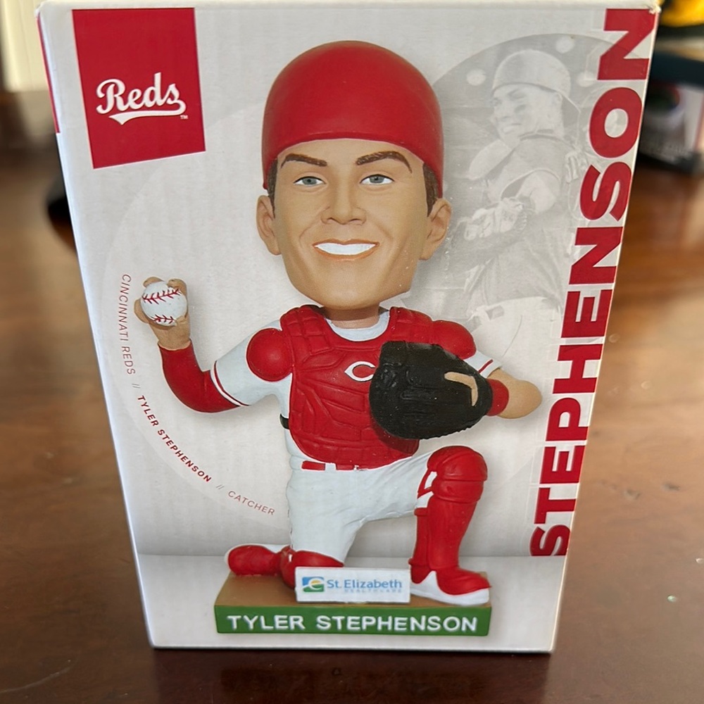Reds Bobblehead with Catcher Gear NEW never opened